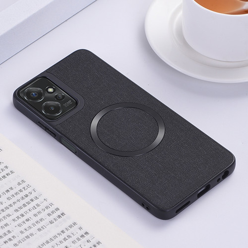 Moto G 5G 2024 CD Magsafe Magnetic Cloth Texture Phone Case - Black